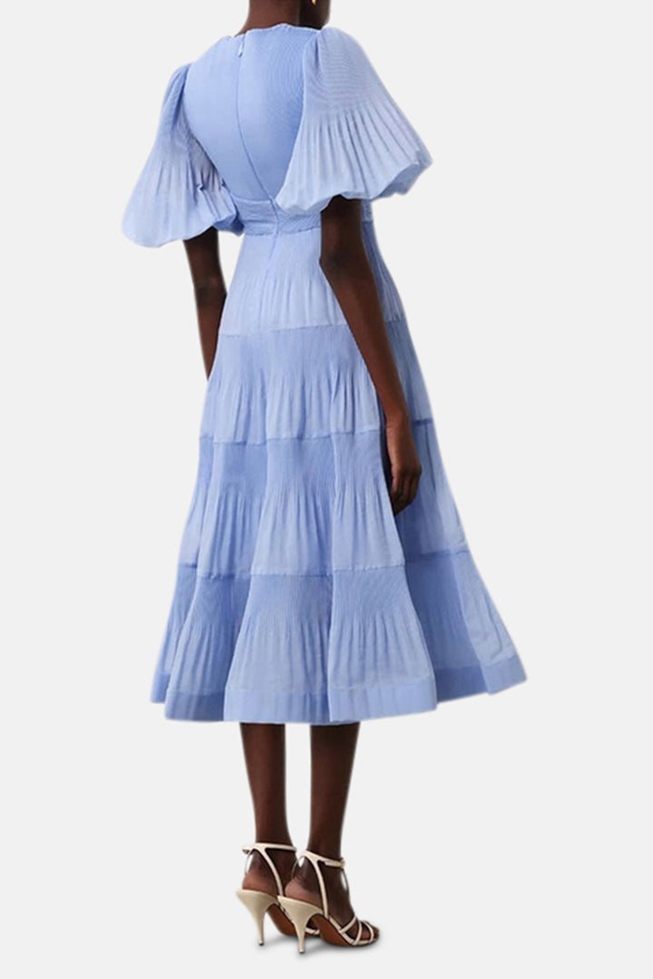 Pleated Midi Dress Jacaranda