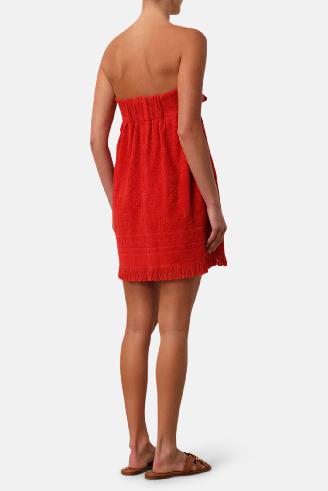 Zimmerman Alight Toweling Mini Dress Red blueandcream Zimmerman Alight Toweling Mini Dress Red blueandcream