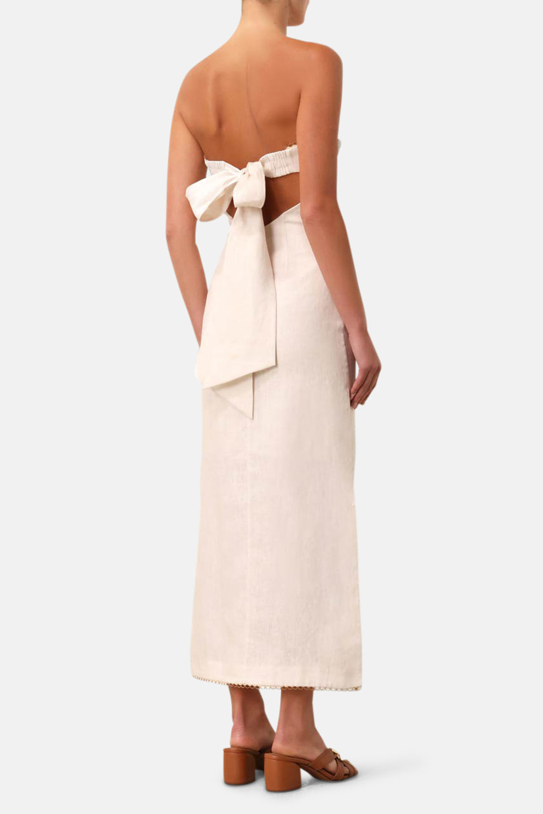 Zimmerman Lexi Column Dress Ivory Palm blueandcream Zimmerman Lexi Column Dress Ivory Palm blueandcream