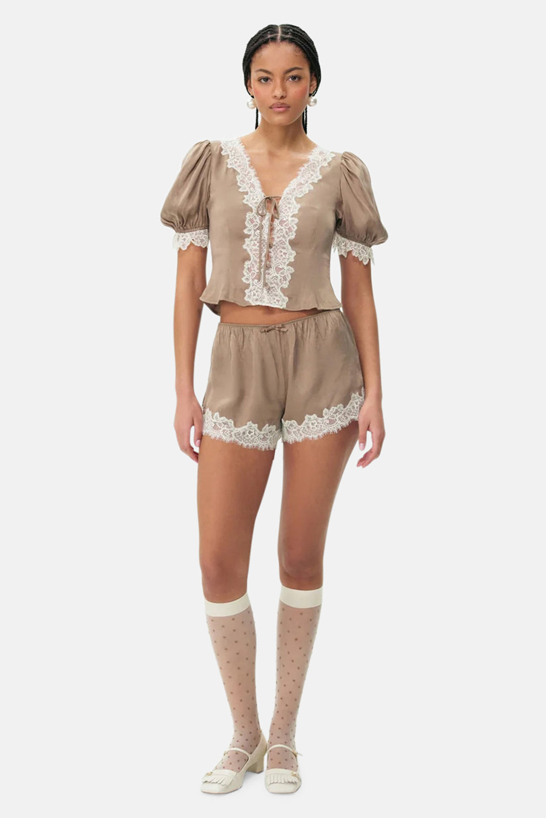 Luna Top Brown