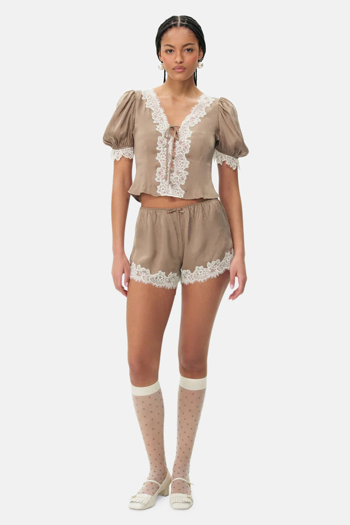 Luna Top Brown