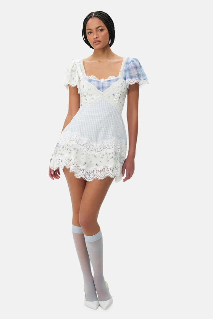 Bluebird Plaid Mini Dress