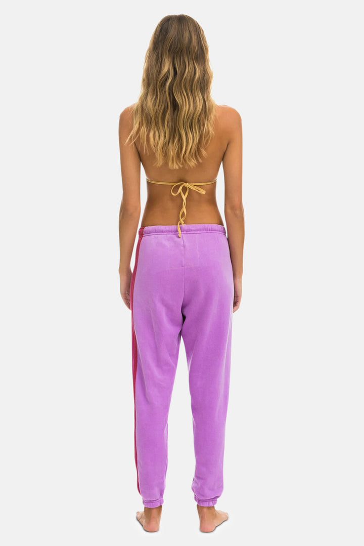 5 Stripe Sweatpants Neon Purple/Pink