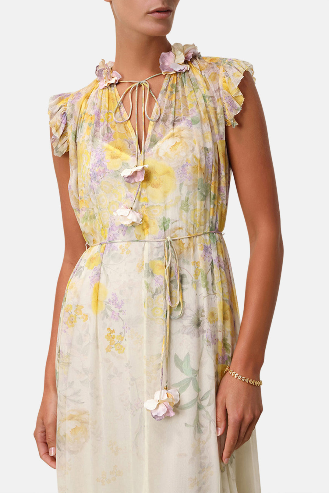 Harmony Flutter Dress Citrus Garden Print Harmony Flutter Dress Citrus Garden Print