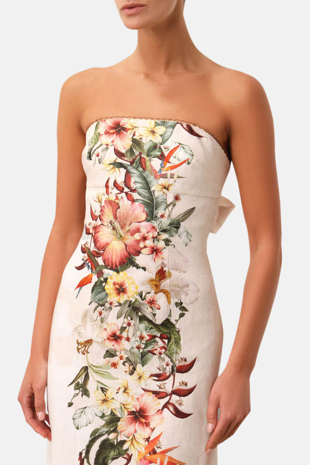 Lexi Column Dress Ivory Palm Lexi Column Dress Ivory Palm
