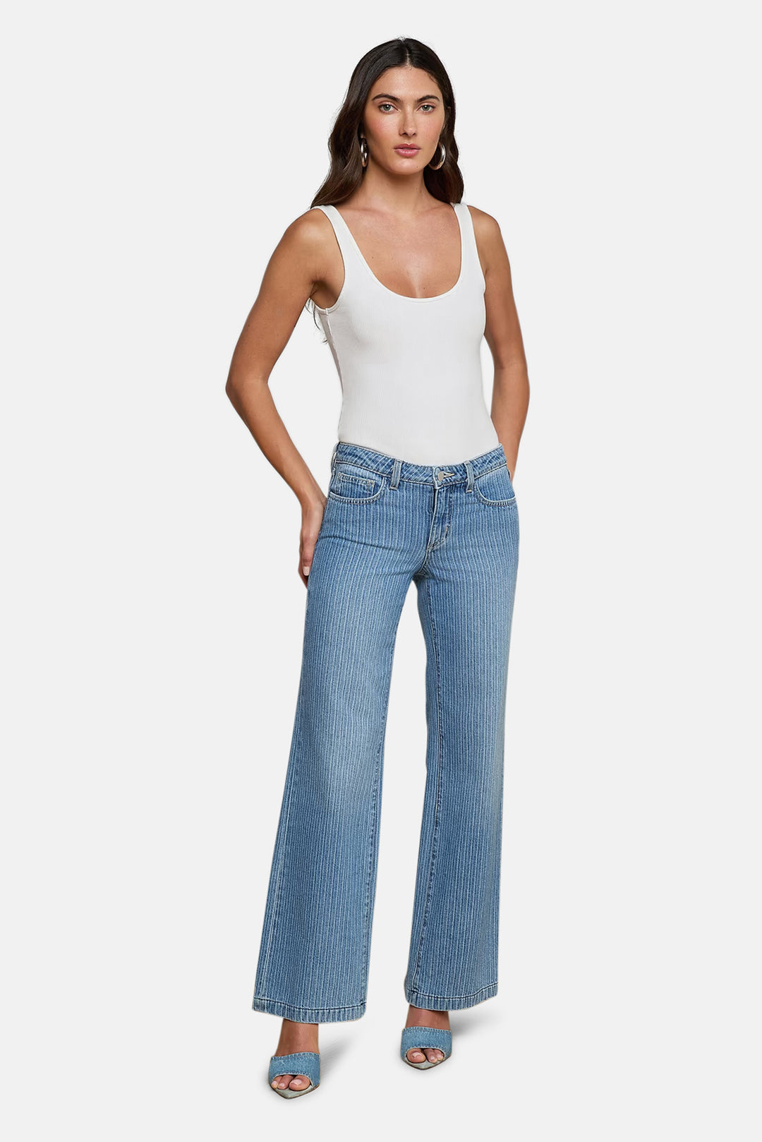 Joanne Low-Rise Wide-Leg Jean Carmel
