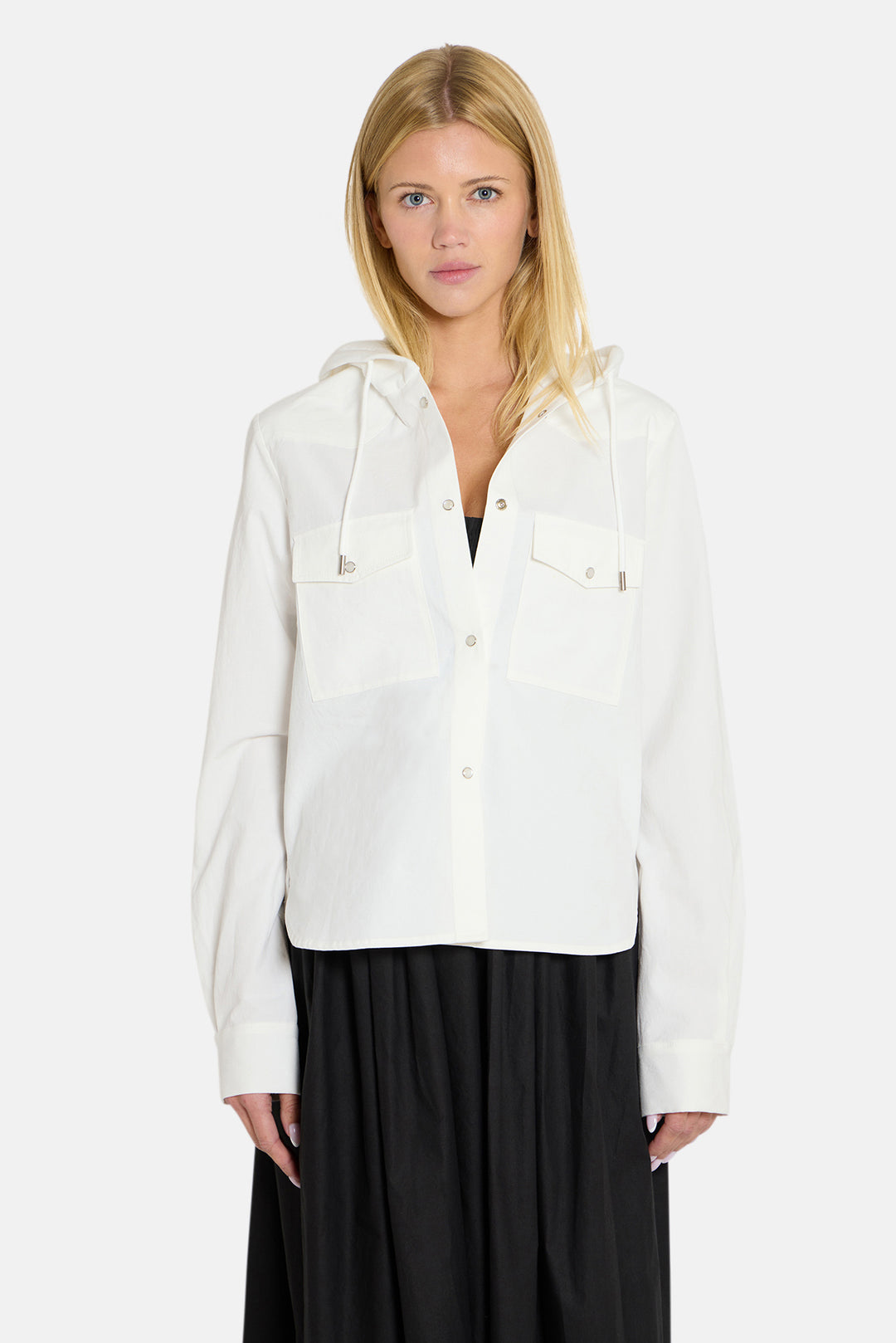 Brenda Shirt White w/ White Hood