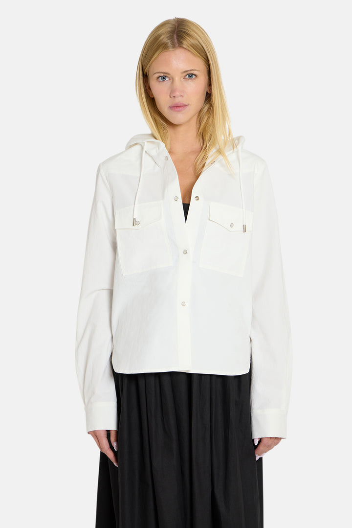 Brenda Shirt White w/ White Hood