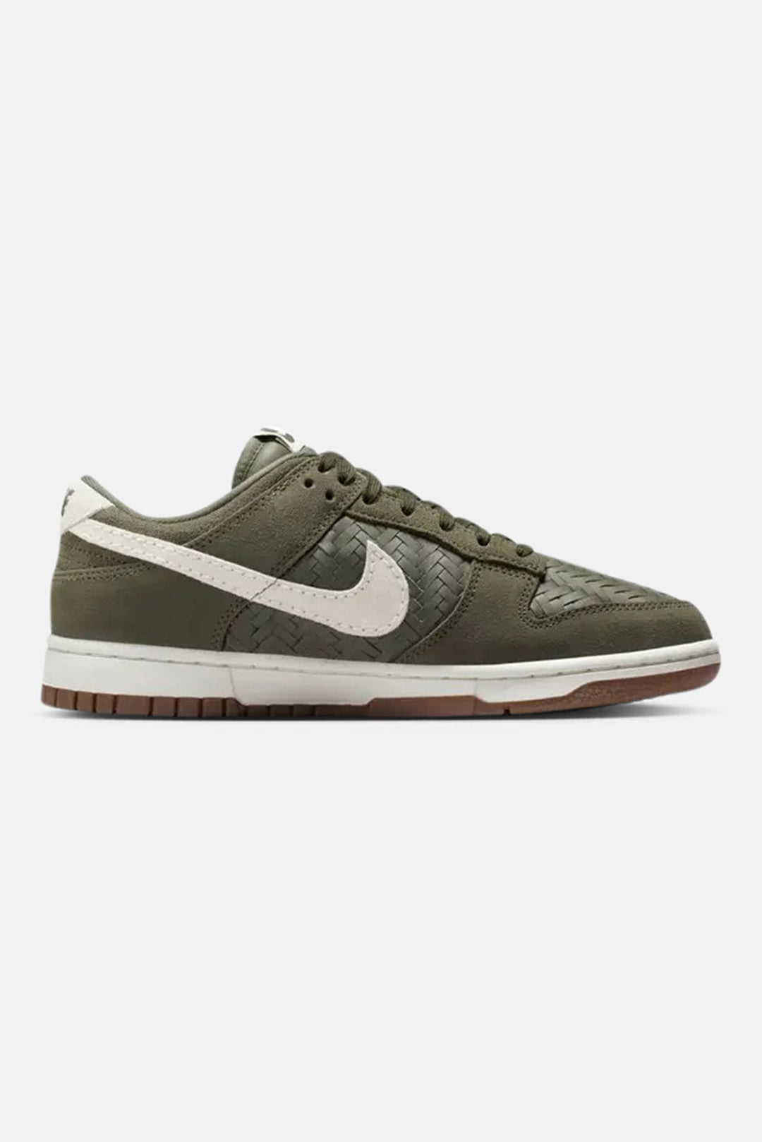 Women's Dunk Low Premium SE Woven 'Medium Olive/Gum'