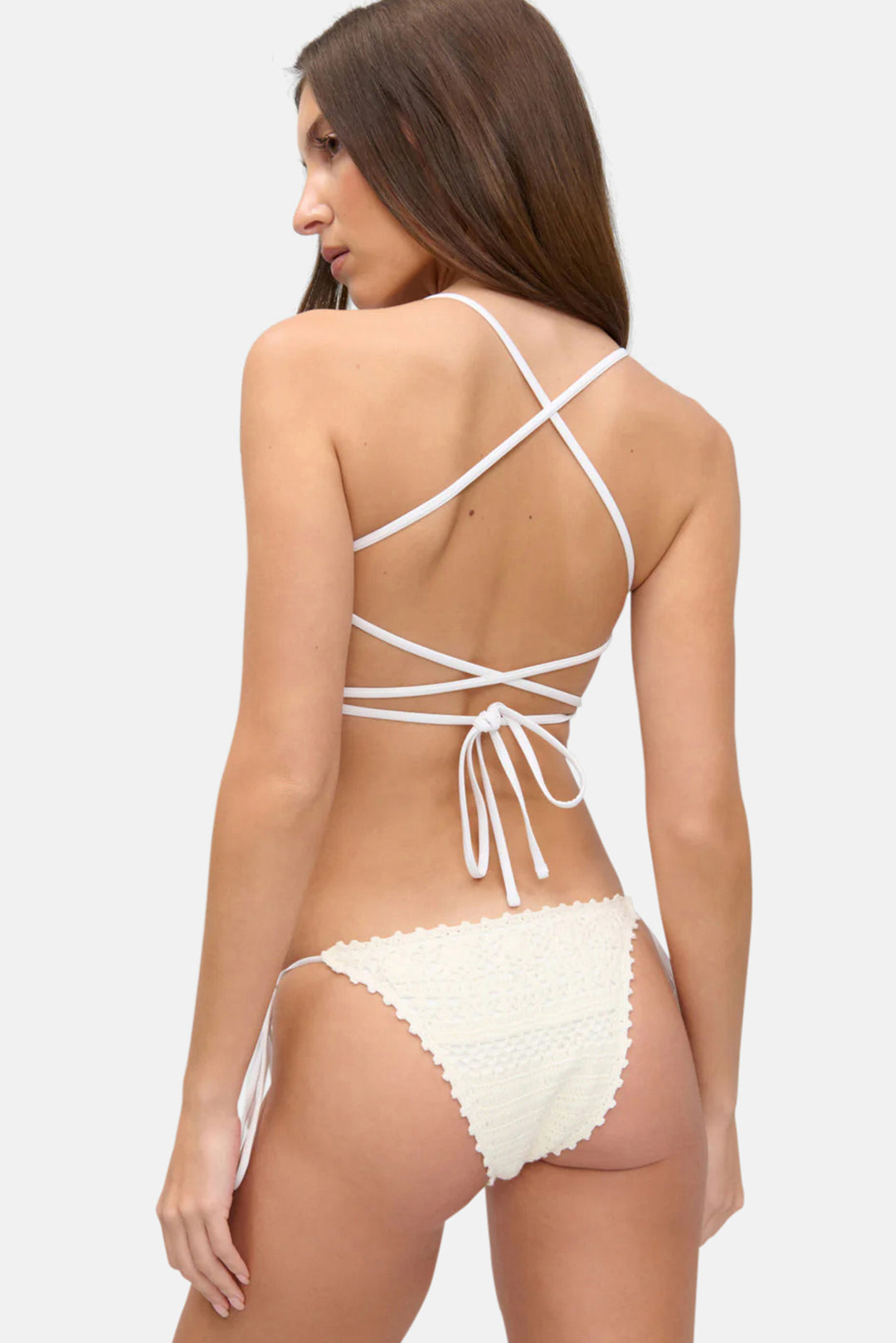 Nari Crochet Tankini Ivory Crochet