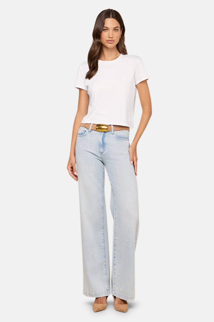 Aileen Cotton Crewneck Tee White