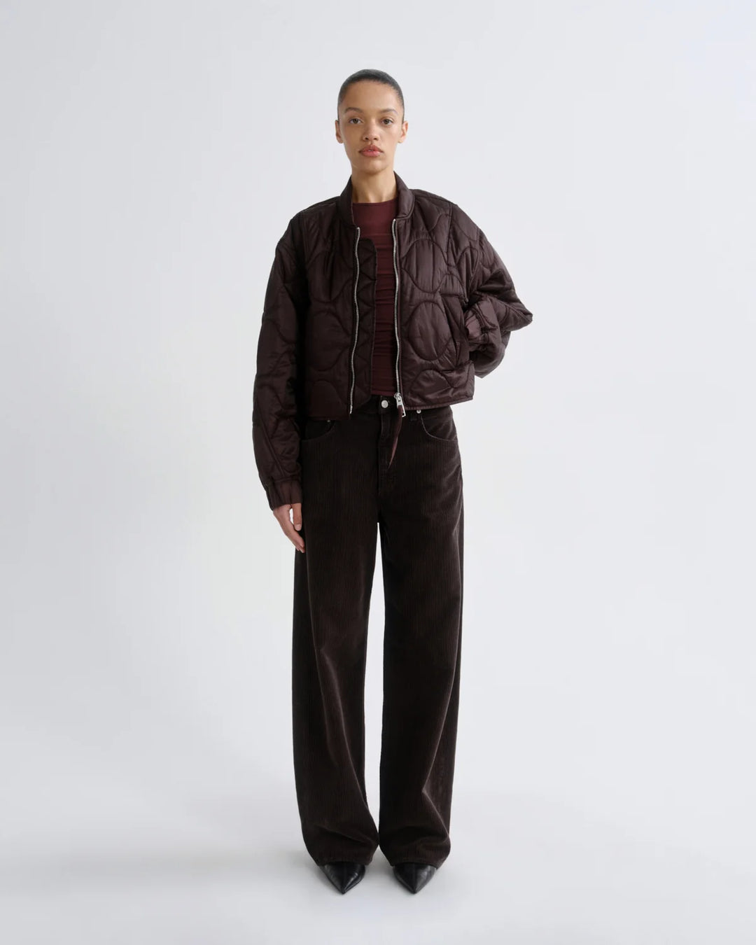 Iona Quilted Jacket in Deep Roast