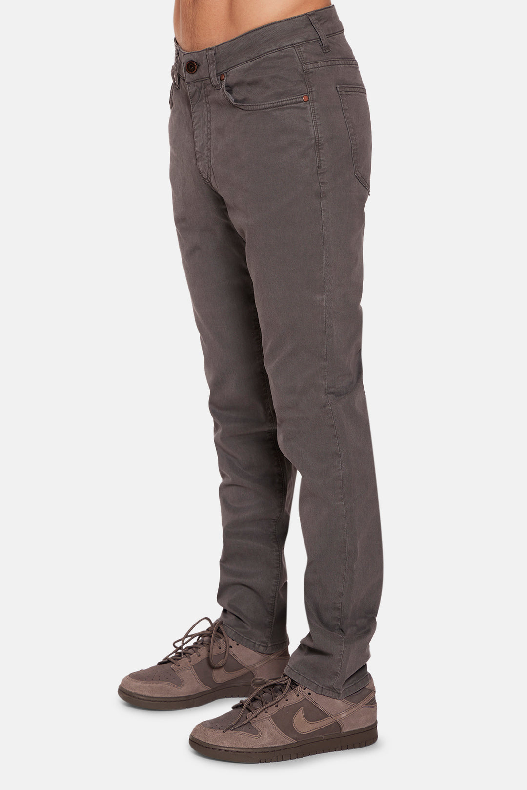 5 Pocket Cotton/Tencel/Silk Trouser Elephant Grey