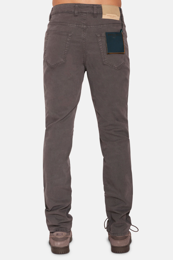 5 Pocket Cotton/Tencel/Silk Trouser Elephant Grey