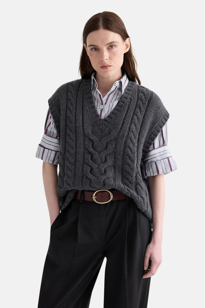 Pops Vest in Charcoal Grey