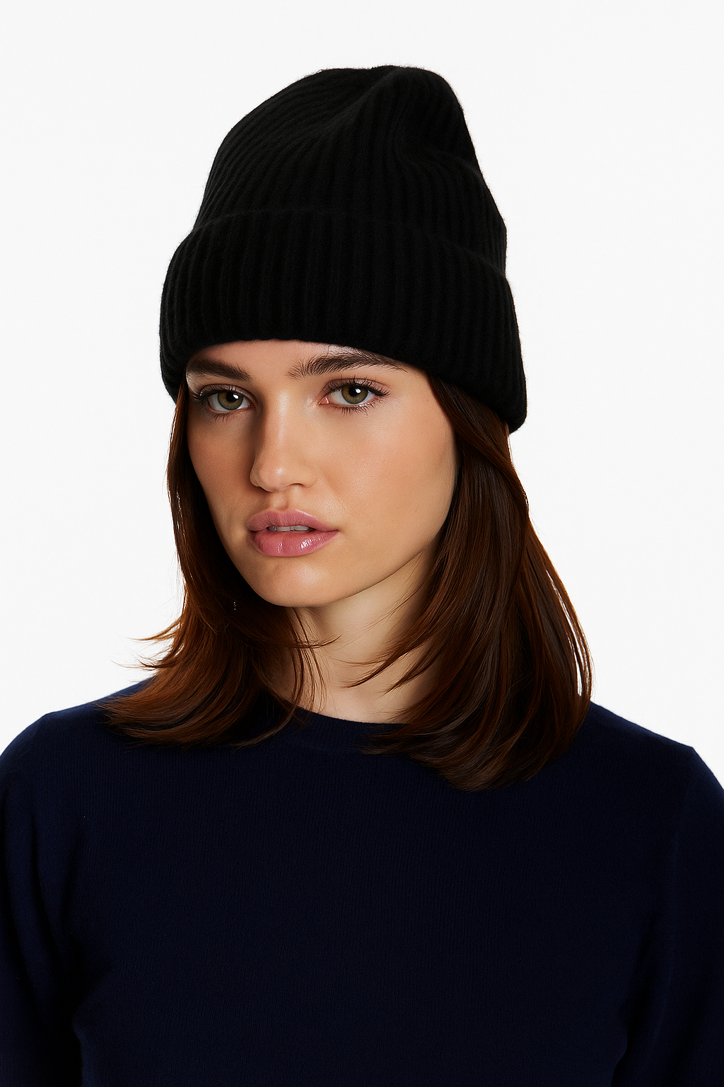 Cashmere Cuff Beanie Black