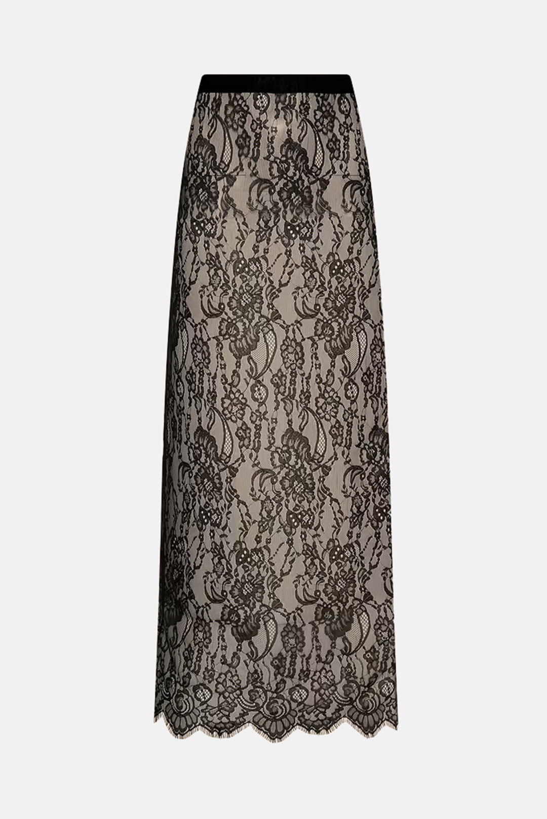 Raymonde Lace Maxi Skirt Black