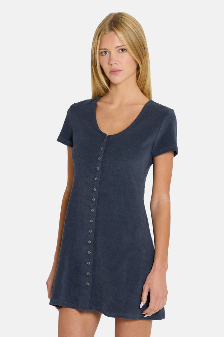 Hannah Terry Buttondown Dress Washed Black