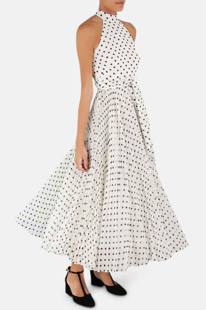 Sunray Picnic Dress Cream/Black Dot