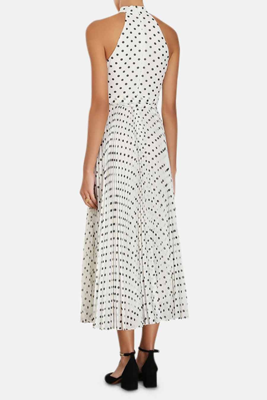 Sunray Picnic Dress Cream/Black Dot