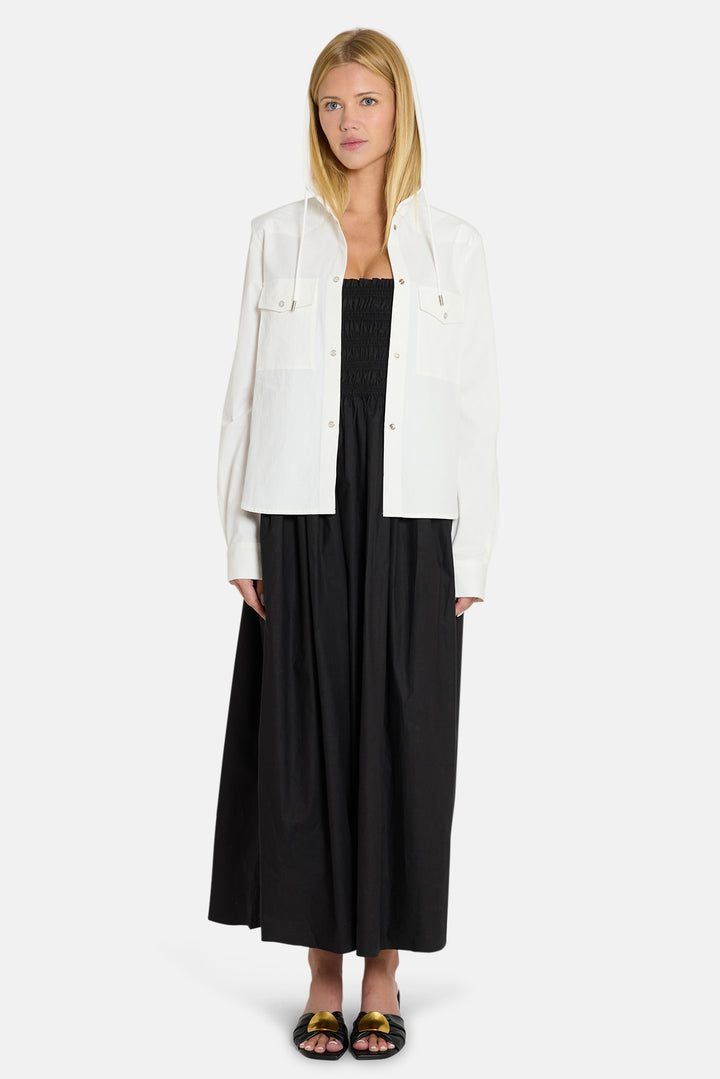 Brenda Shirt White w/ White Hood