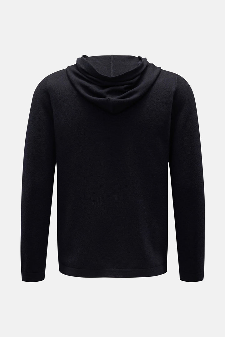 Merino Oyster Hoodie Navy