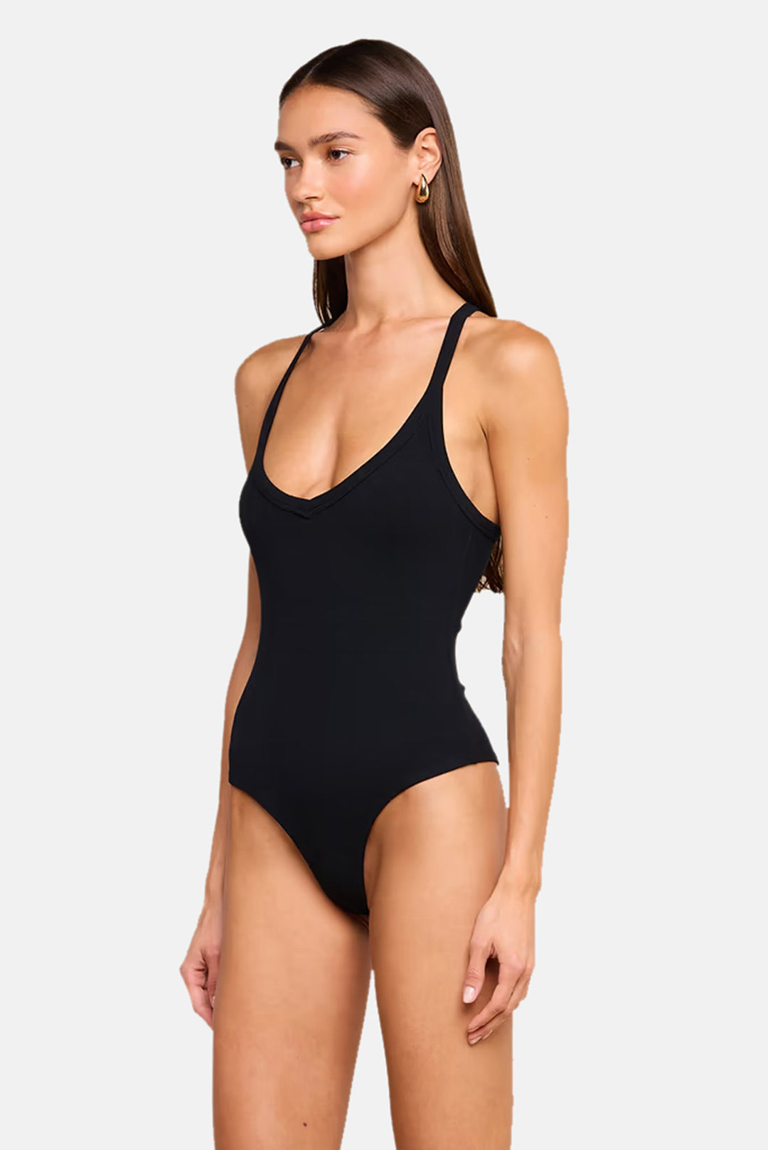 Wrenna Racerback Bodysuit Black