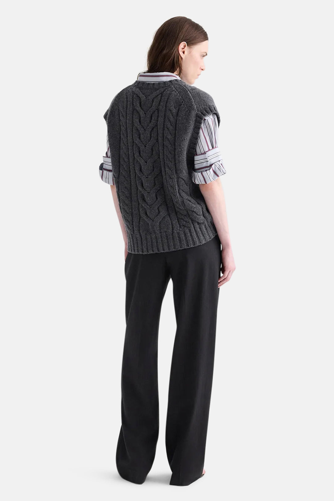 Pops Vest in Charcoal Grey