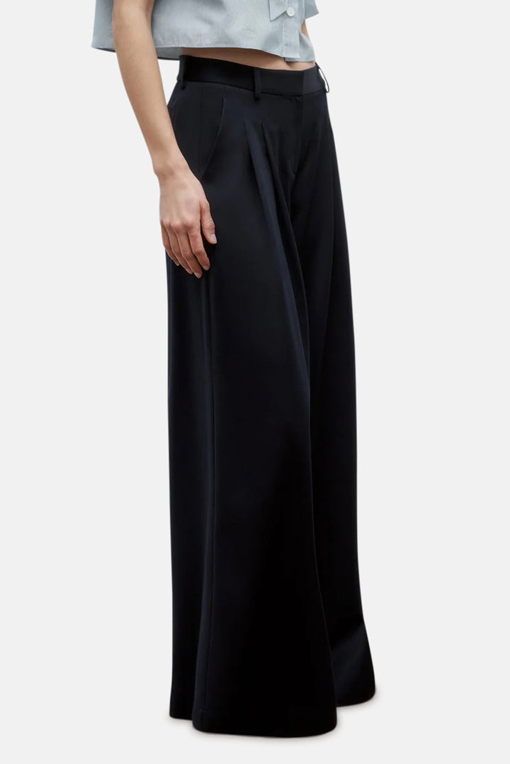 Next Didi Pant in Satin Faced Wool Suiting Midnight