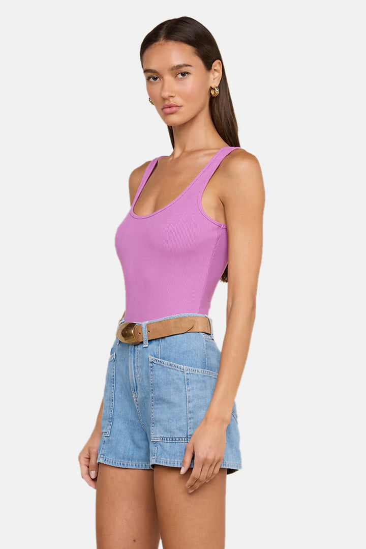 Nica Scoopneck Bodysuit Vivid Violet
