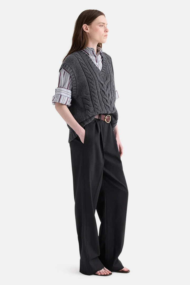 Pops Vest in Charcoal Grey