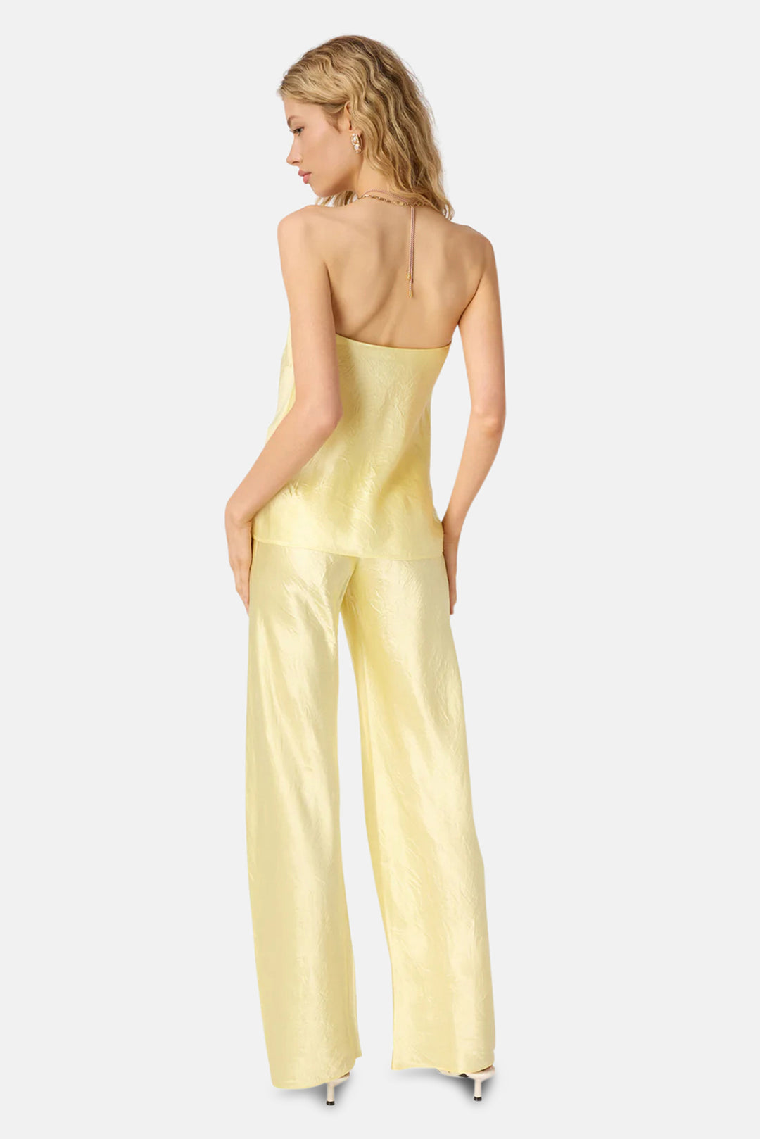 Bristol Mid Rise Crinkle Acetate Pant Buttercup