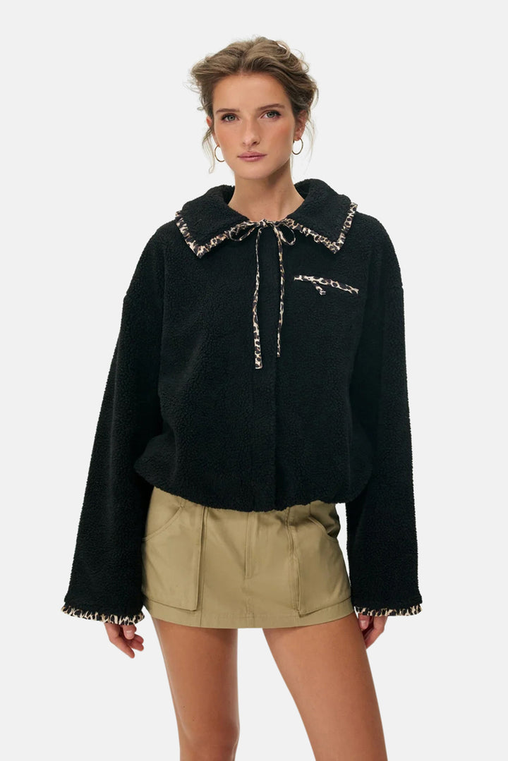 Natasha Sherpa Jacket Black