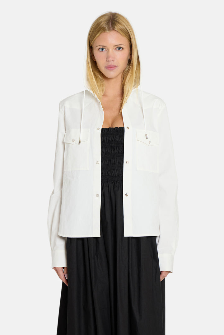 Brenda Shirt White w/ White Hood