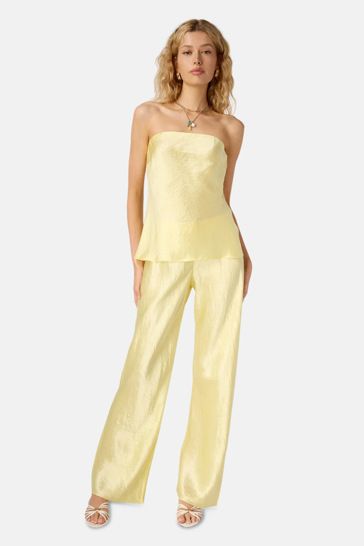 Bristol Mid Rise Crinkle Acetate Pant Buttercup