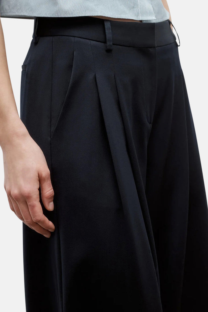 Next Didi Pant in Satin Faced Wool Suiting Midnight