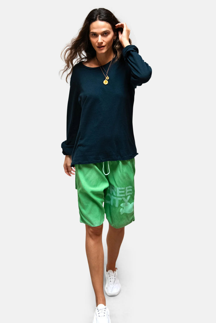 Matte / Satin Back / Pocket Short - Grasshopper Powder