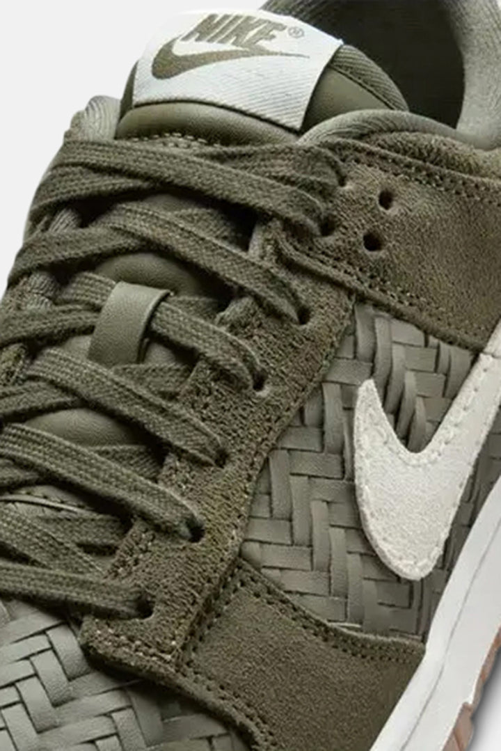 Women's Dunk Low Premium SE Woven 'Medium Olive/Gum'