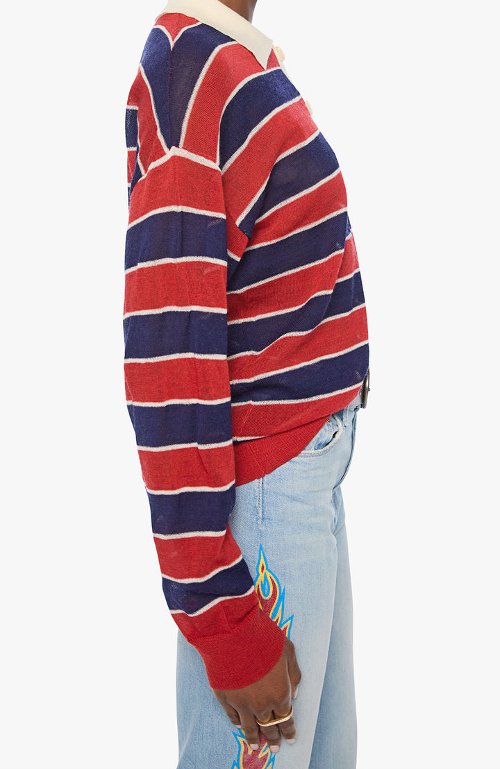 The Biggie Raquette Red And Navy Stripe