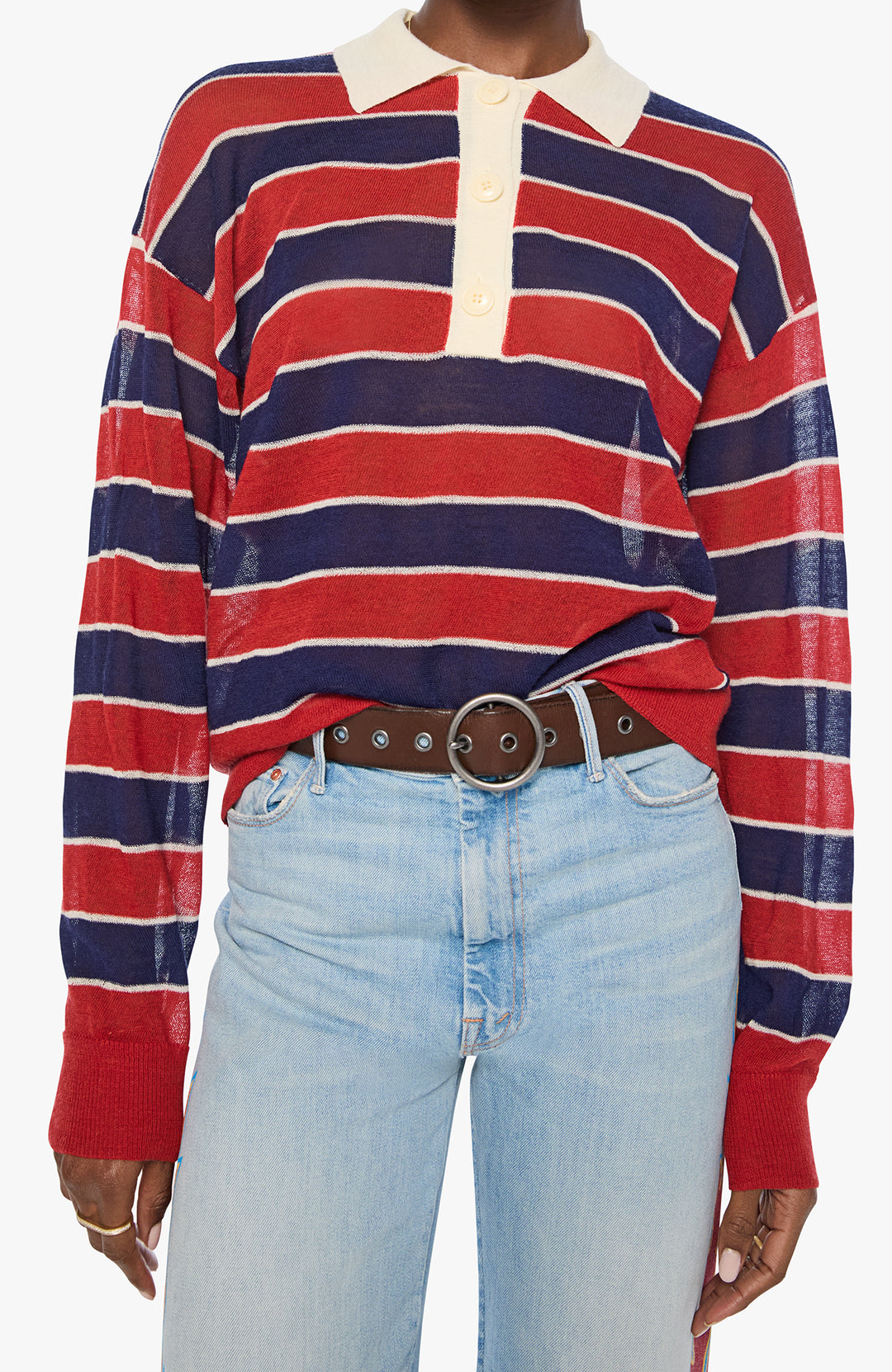 The Biggie Raquette Red And Navy Stripe