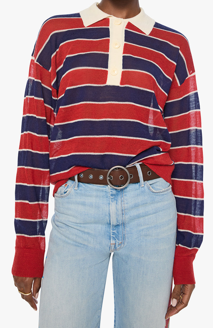 The Biggie Raquette Red And Navy Stripe