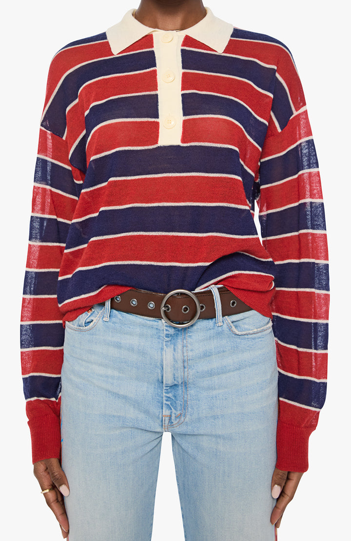 The Biggie Raquette Red And Navy Stripe