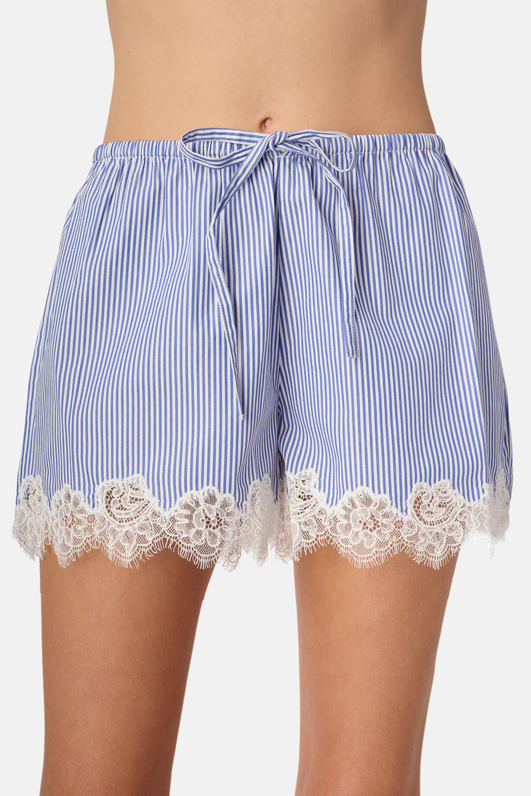 Cassandra Mid Rise Short Blue Stripe