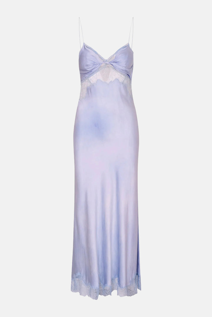Orianna Silk-Blend Maxi Dress Washed Sky