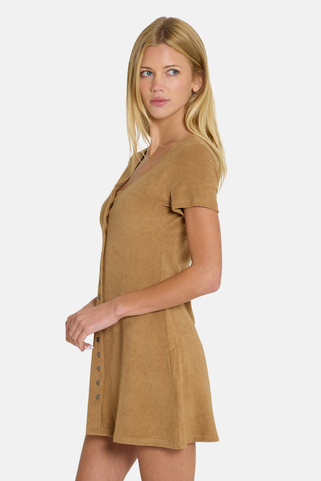Hannah Terry Buttondown Dress Brown