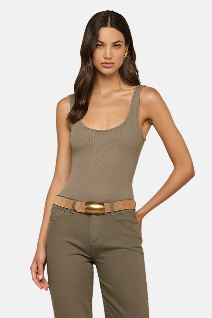 Nica Scoopneck Bodysuit Smokey Olive