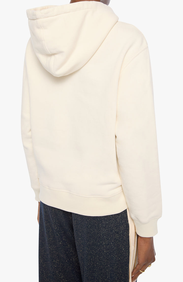 The Accent Square Hoodie Antique White