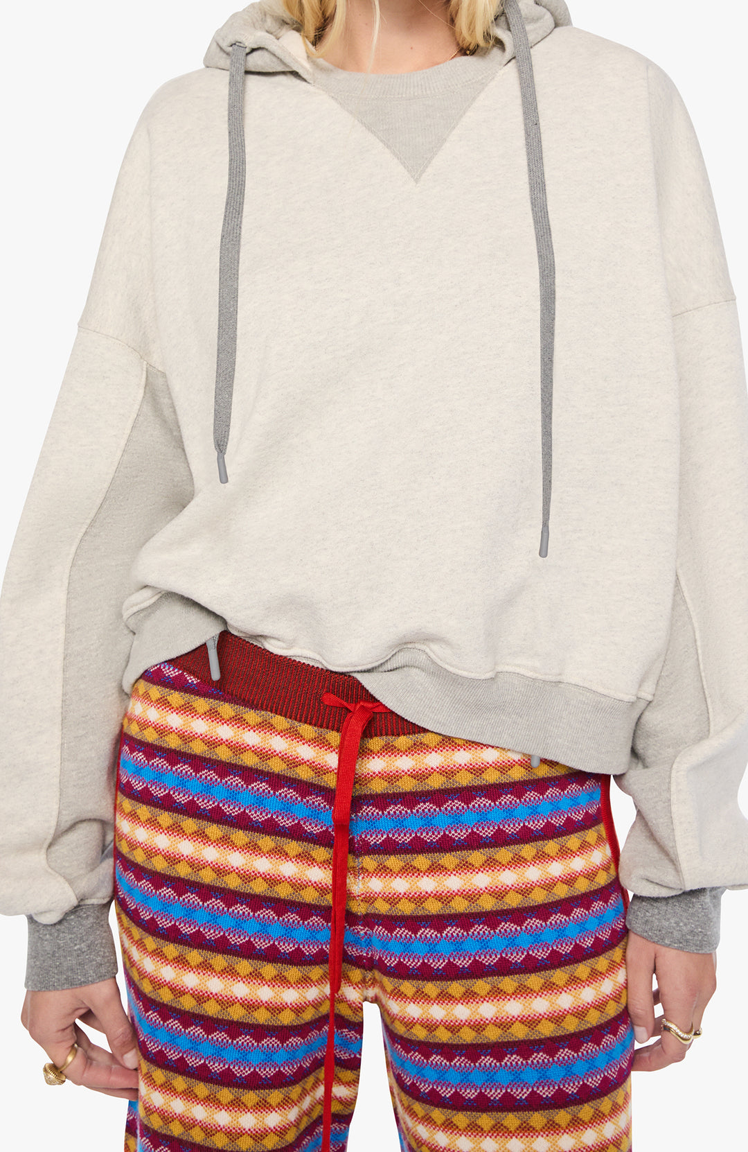 The Half Base Hoodie Light Heather Grey