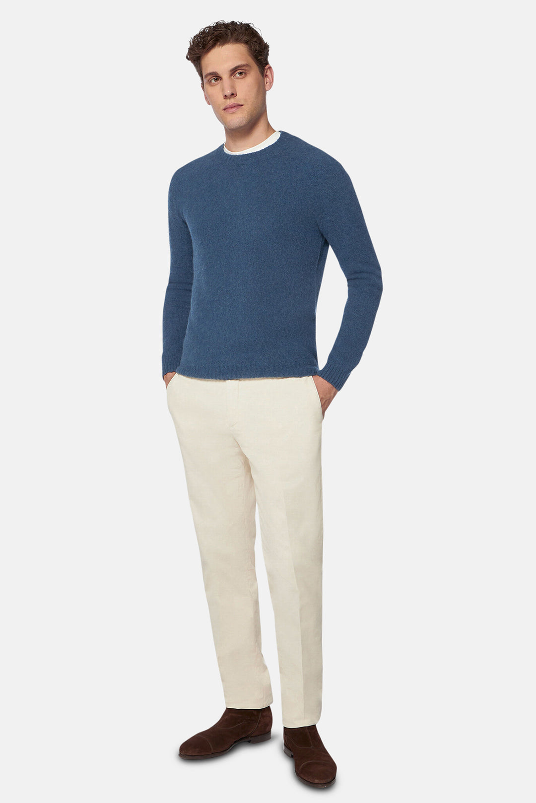 Cashmere Crew Sweater Blue