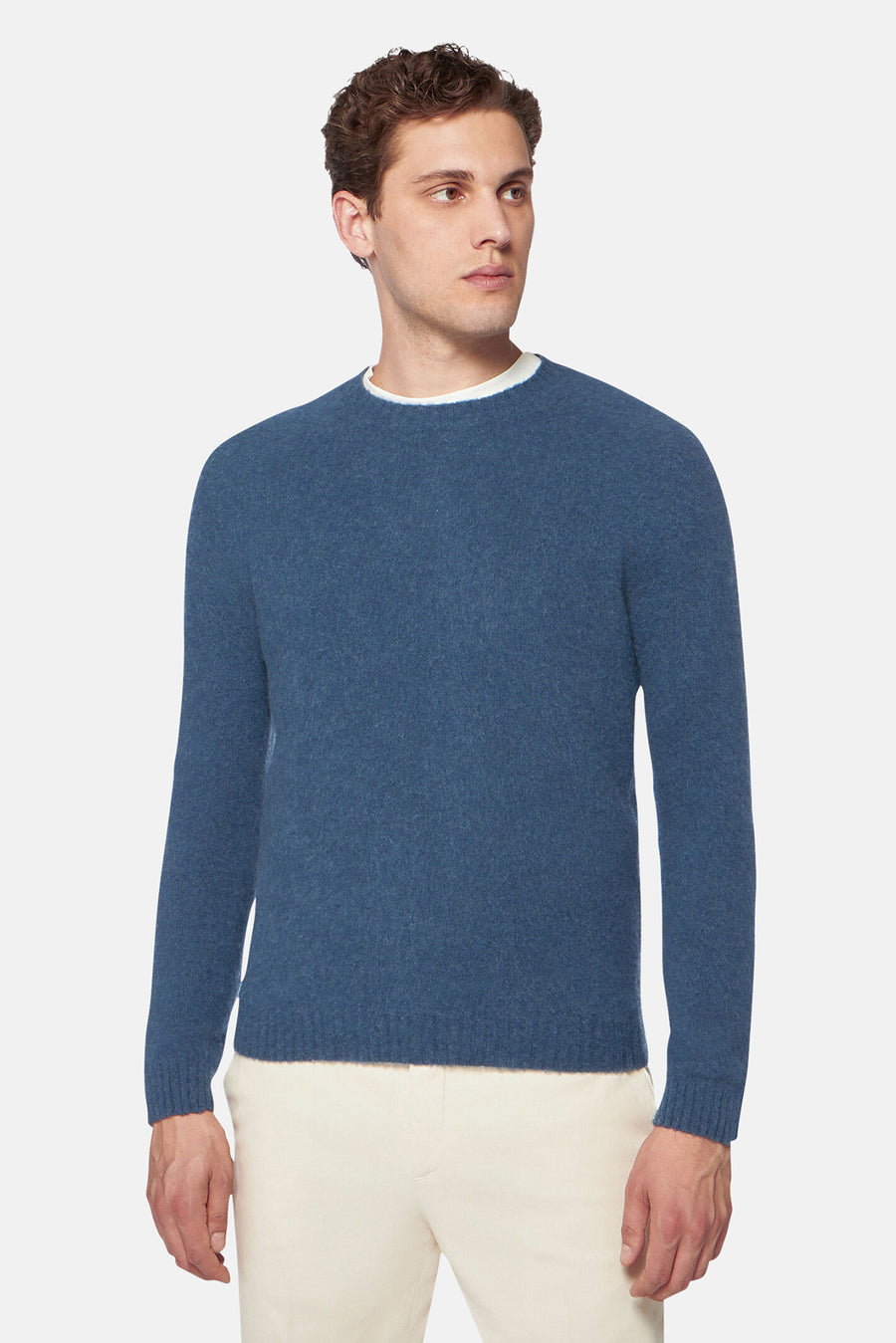 Cashmere Crew Sweater Blue